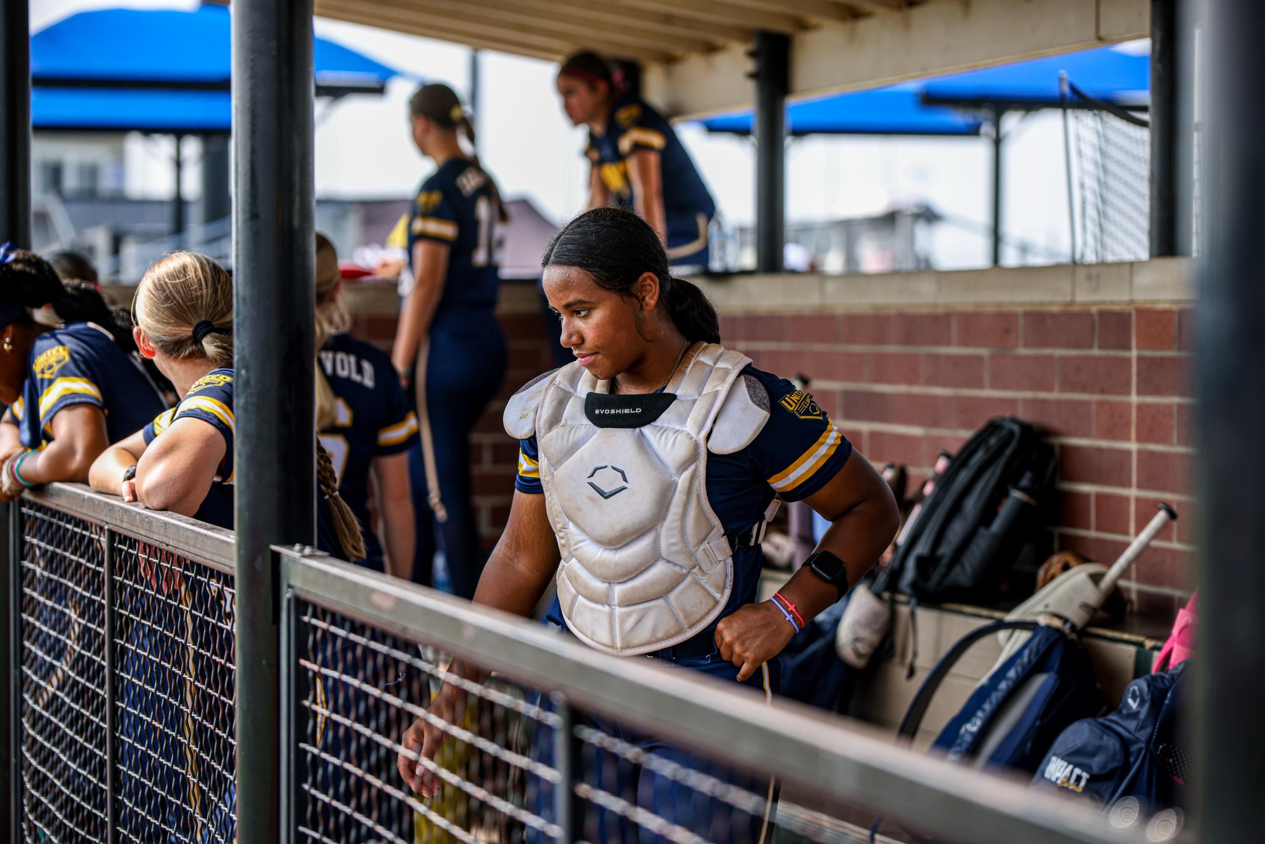 Softball athlete training for tryouts